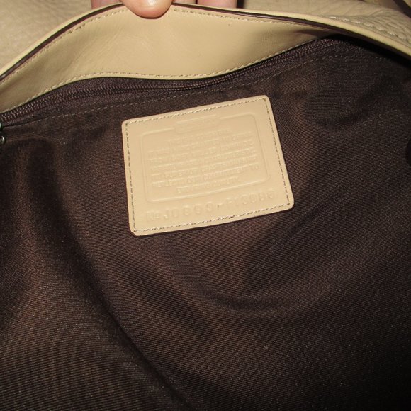 Coach Beige Pebbled Leather Handbag - Picture 7 of 7